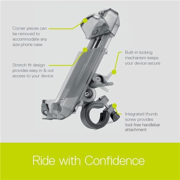 Bicycle Phone Mount By Delta Cycle - Lockable Bike Phone Mount Handleba - Picture 4 of 7